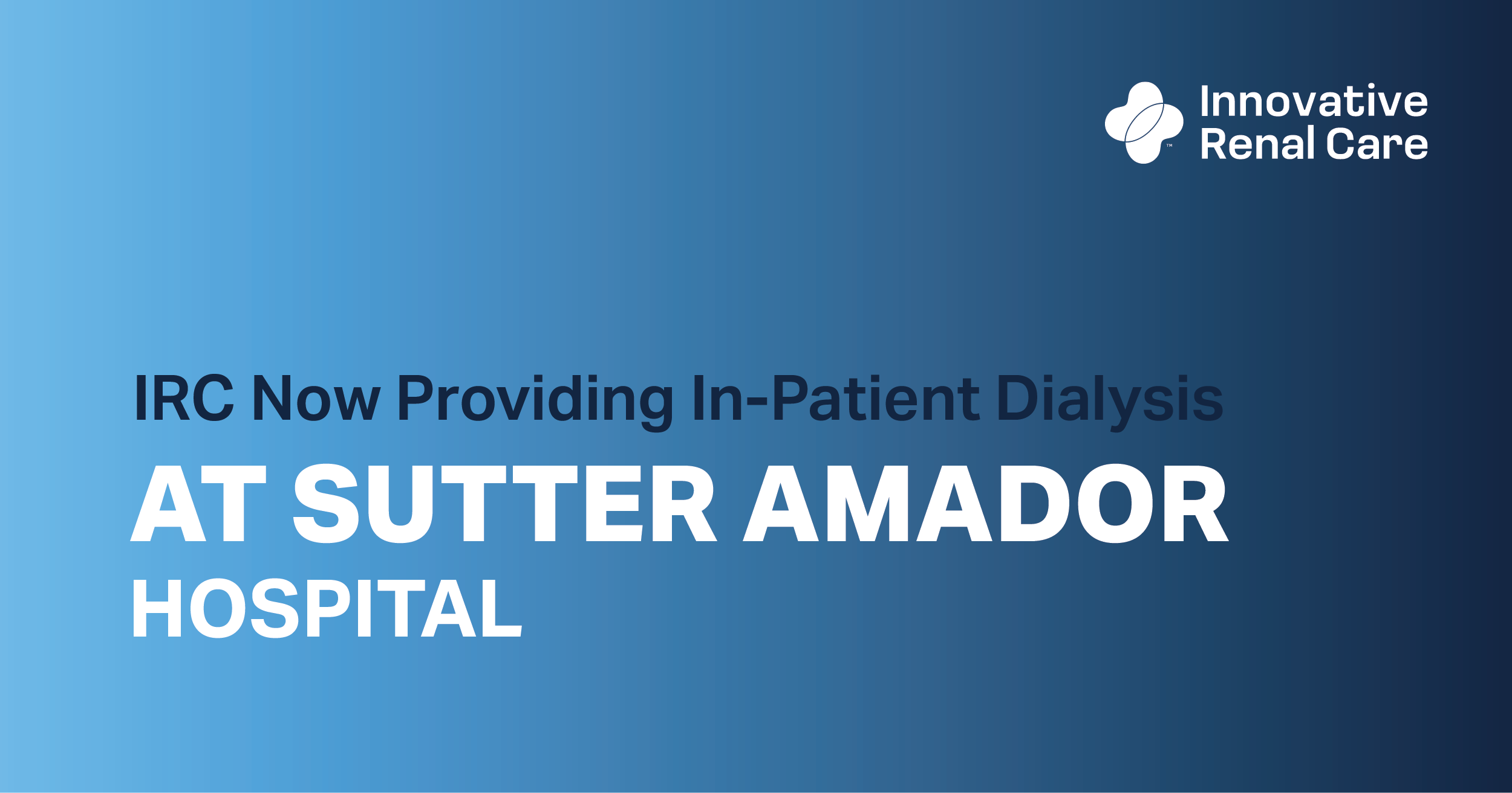 dialysis unit sutter amador hospital