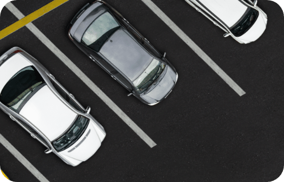 Top view of Cars on parking lot